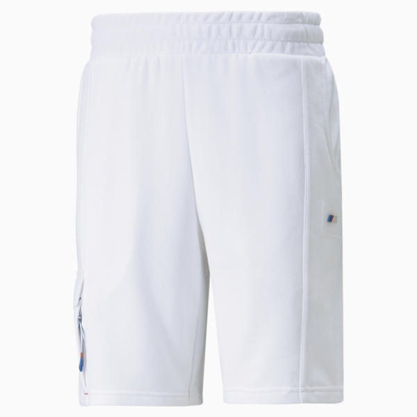 BMW M Motorsport Statement Men's Sweat Shorts, Puma White, large-ZAF