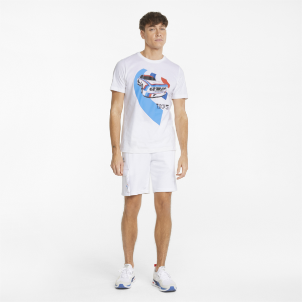 BMW M Motorsport Statement Men's Sweat Shorts, Puma White, large-ZAF