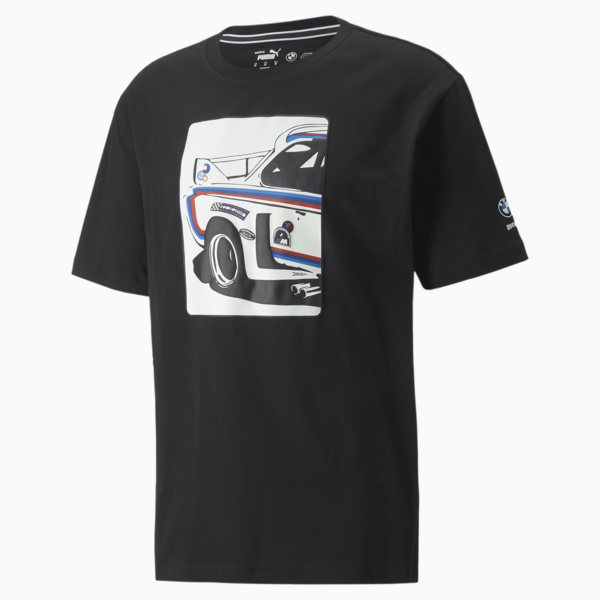 BMW M Motorsport Statement Graphic Men's Tee, Cotton Black, large-ZAF