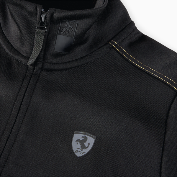 Scuderia Ferrari Style T7 Men's Track Jacket, Puma Black, large-ZAF