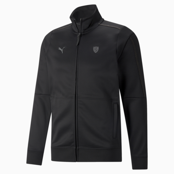 Scuderia Ferrari Style T7 Men's Track Jacket, Puma Black, large-ZAF