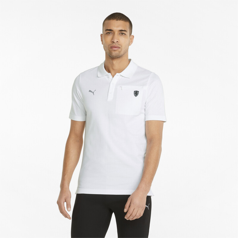 Men's PUMA Scuderia Ferrari Style Polo Shirt in White size S