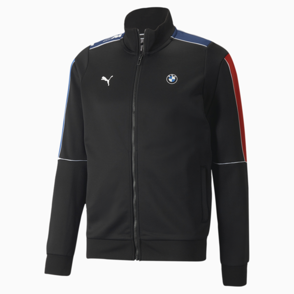 BMW M Motorsport T7 Men's Track Jacket, Puma Black-M color, large-ZAF