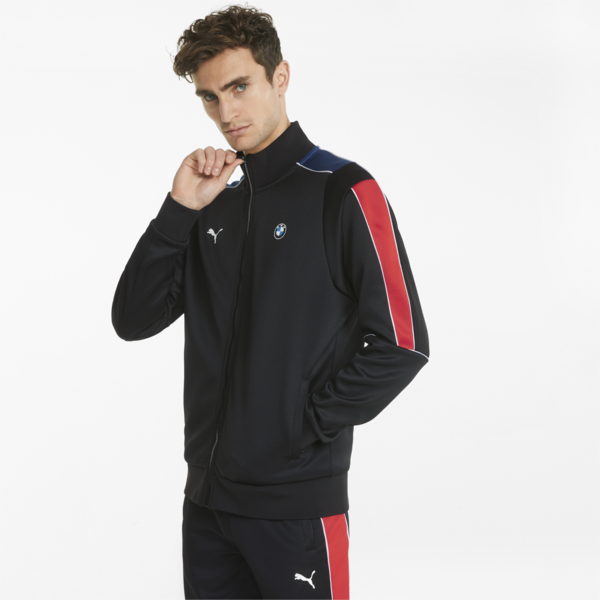 BMW M Motorsport T7 Men's Track Jacket, Puma Black-M color, large-ZAF
