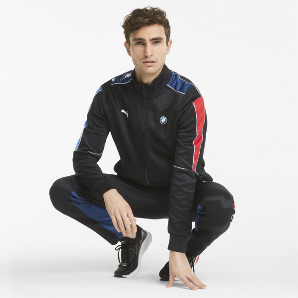BMW M Motorsport T7 Men's Track Jacket, Puma Black-M color, large-ZAF