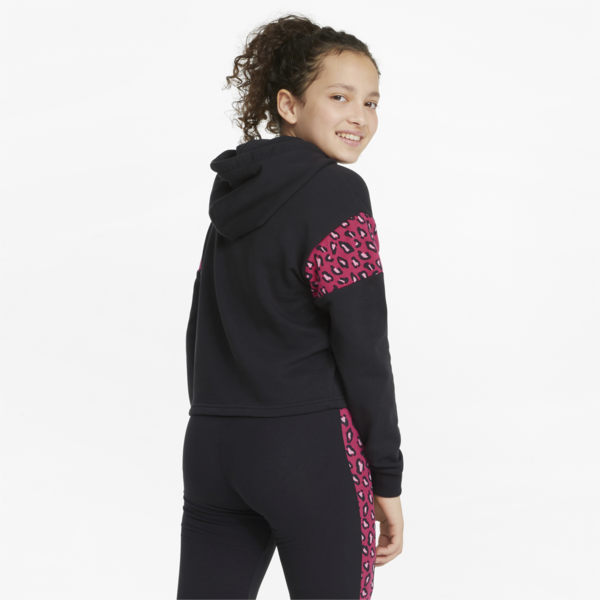 Summer Roar Youth Hoodie, Puma Black, large-ZAF