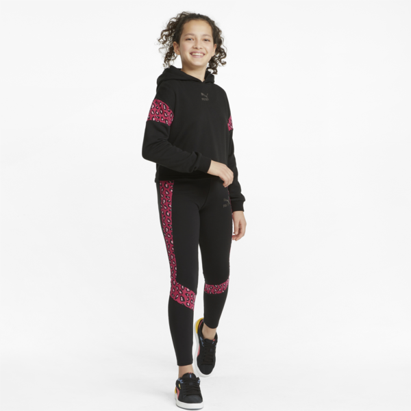 Summer Roar Youth Hoodie, Puma Black, large-ZAF