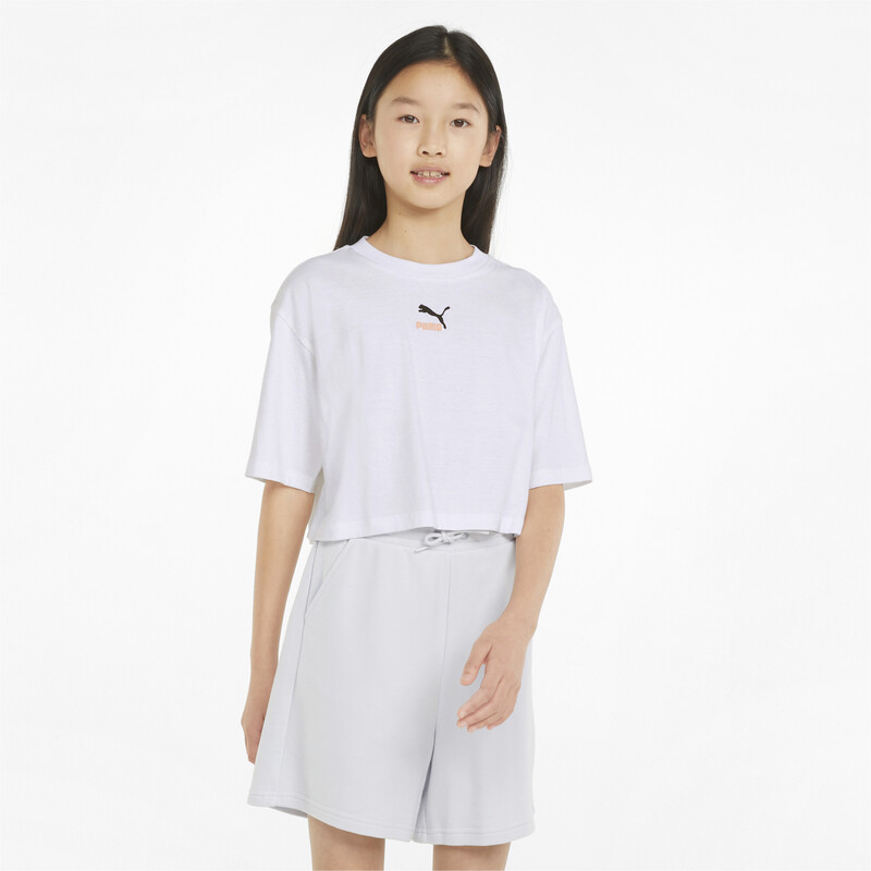 

PUMA GRL Cropped Girl's T-Shirt, White