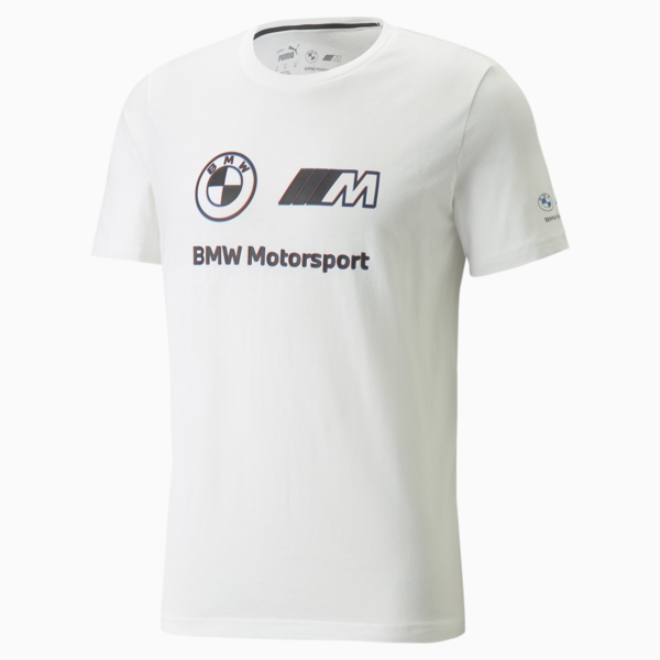 BMW M Motorsport Logo Men's Tee, Puma White, large-ZAF