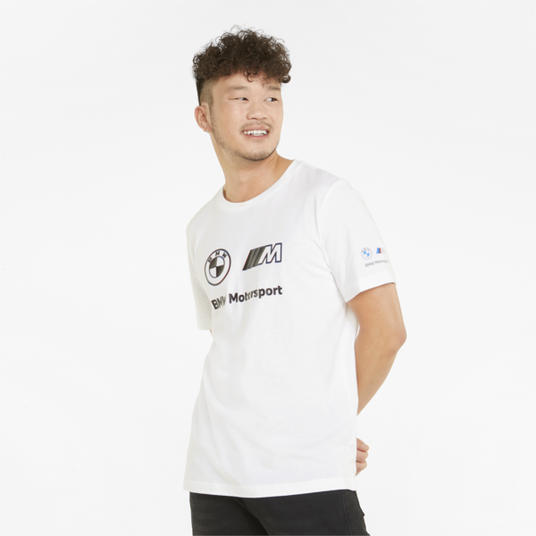 BMW M Motorsport Logo Men's Tee, Puma White, large-ZAF