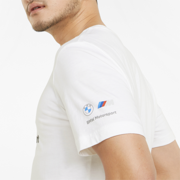 BMW M Motorsport Logo Men's Tee, Puma White, large-ZAF