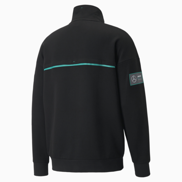 Mercedes F1 Vintage Men's Sweater, Puma Black, large-ZAF