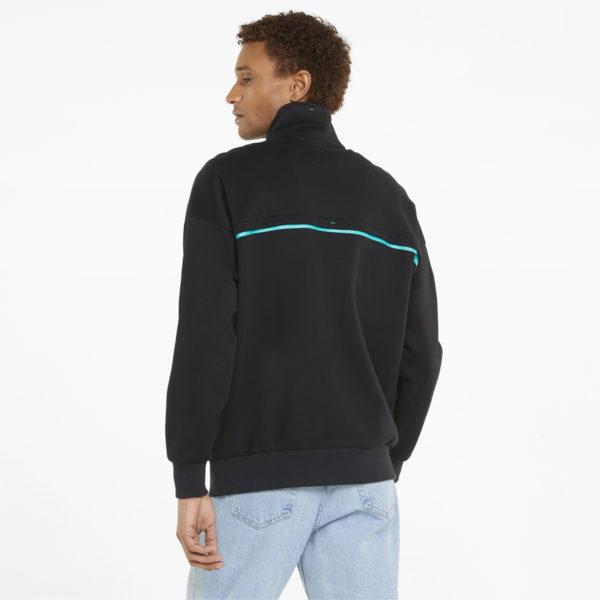 Mercedes F1 Vintage Men's Sweater, Puma Black, large-ZAF