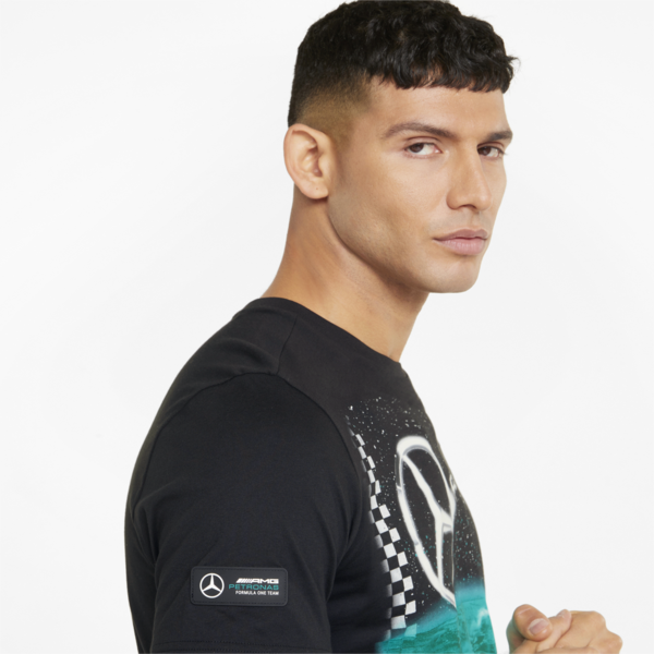 Mercedes F1 Vintage Men's Tee, Puma Black, large-ZAF