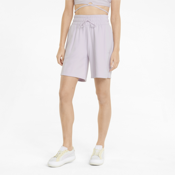 Classics High-Waist Women's Shorts by Pedroche, Lavender Fog, large-ZAF