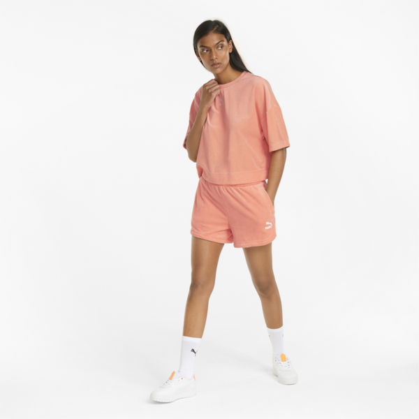Classics Towelling Shorts Women, Peach Pink, large-ZAF