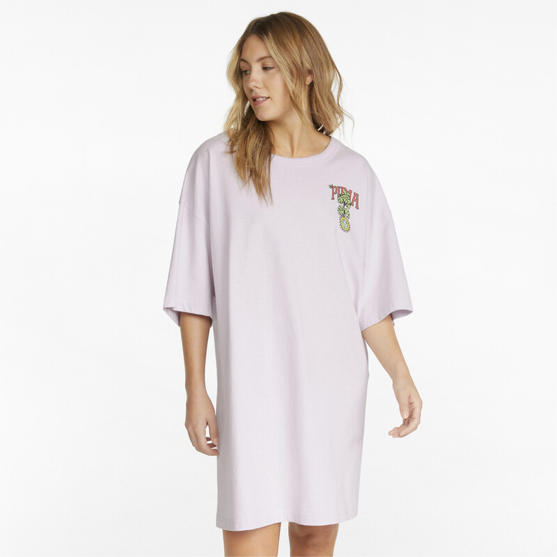 

Women's PUMA Downtown Graphic Relaxed Fit T-Shirt Dress, Violet