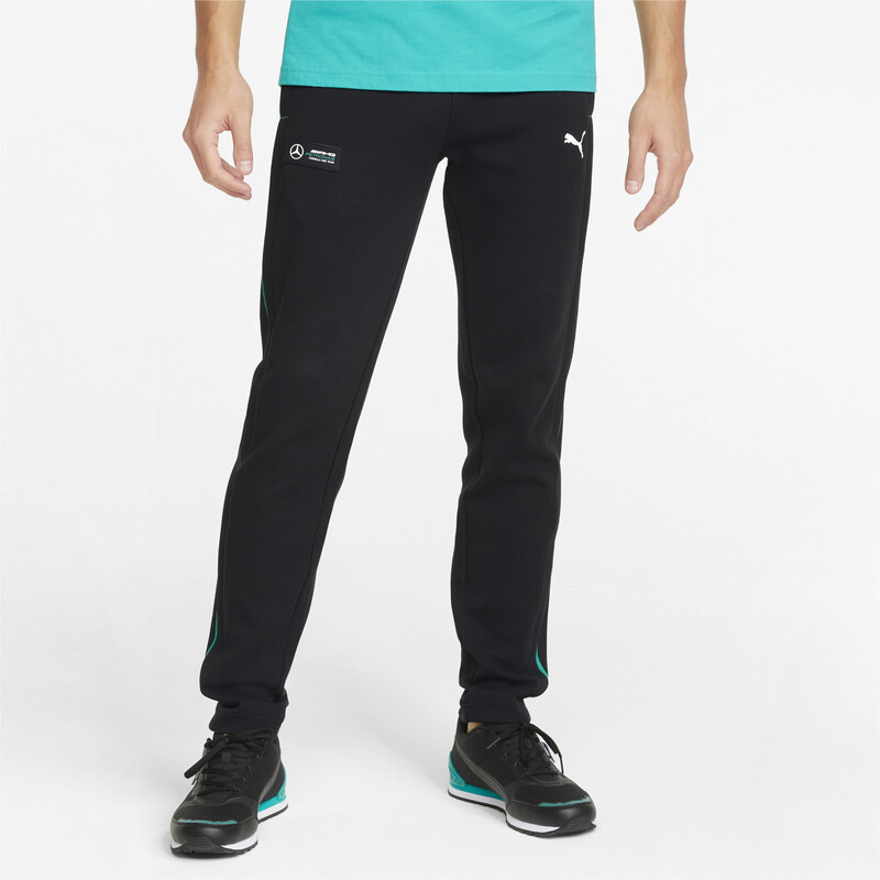 Men's PUMA Mercedes AMG Petronas F1 Slim Fit Sweat Pants, Black