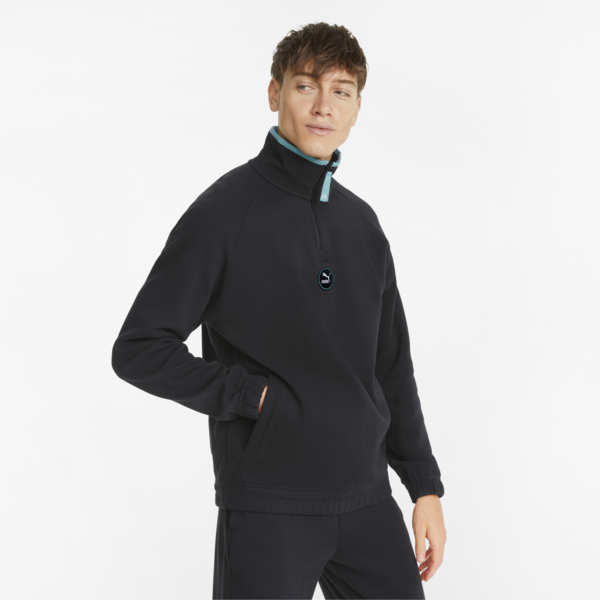 SWxP Half-Zip Men's Jacket, Puma Black, large-ZAF