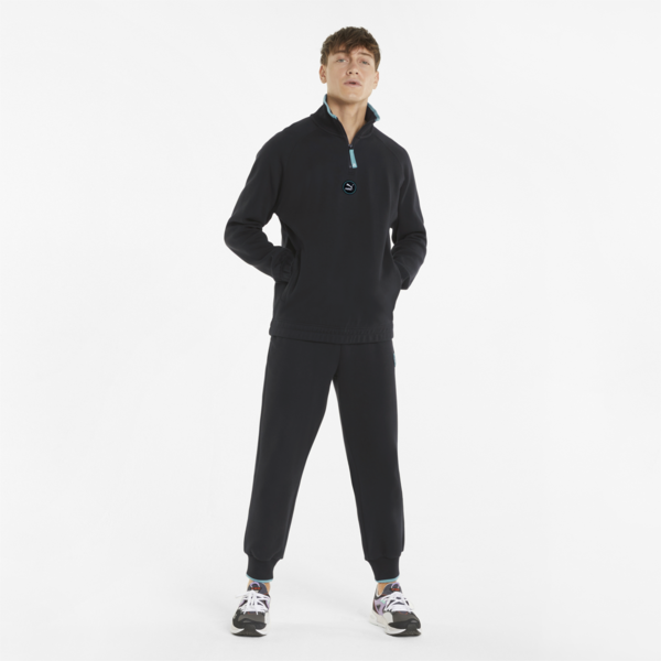 SWxP Half-Zip Men's Jacket, Puma Black, large-ZAF