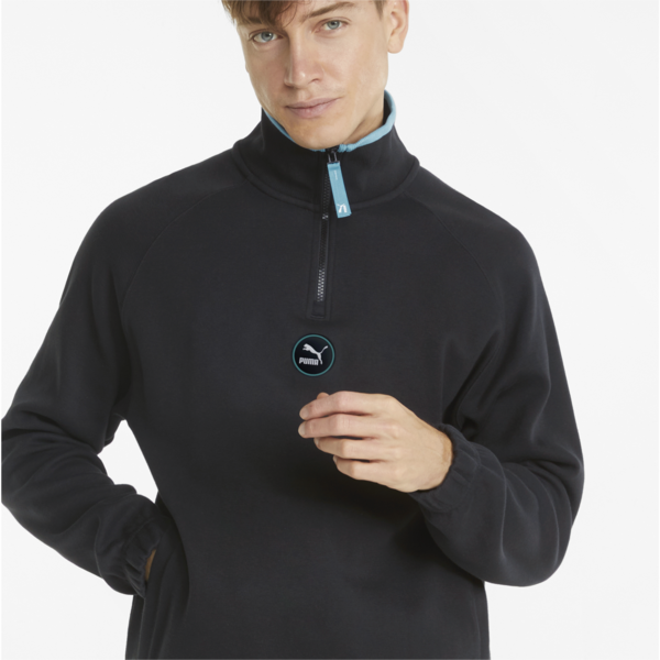 SWxP Half-Zip Men's Jacket, Puma Black, large-ZAF