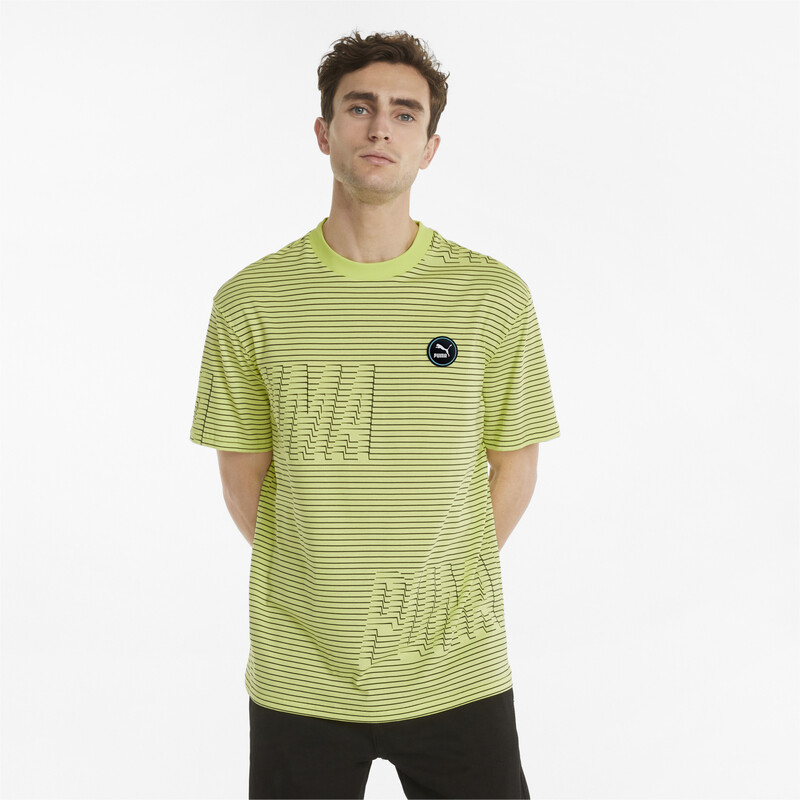 

Men's PUMA SWxP Printed Relaxed Fit T-Shirt, Lemon sherbert