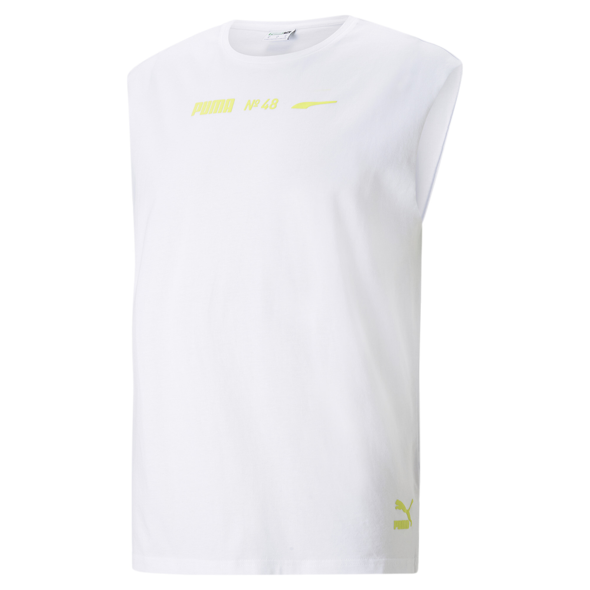 Men's Puma Statement Sleeveless's T-Shirt, White, Size S, Clothing