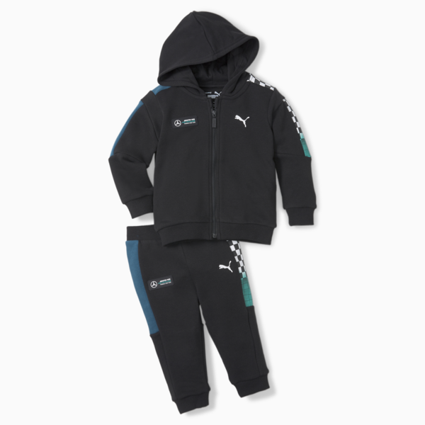 Mercedes F1 Sweat Babies' Jogger Set, Puma Black, large-ZAF