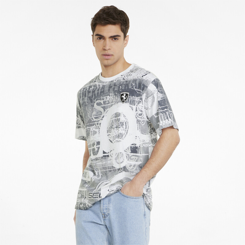 

Men's PUMA Scuderia Ferrari Race Printed T-shirt, White