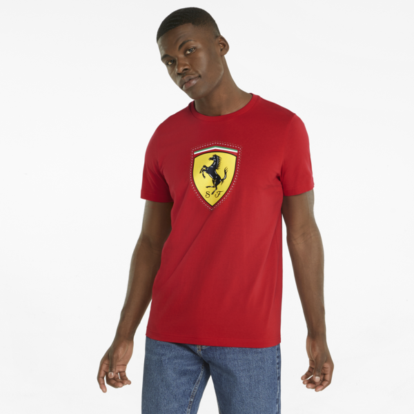 Remera con insignia a color Scuderia Ferrari Race, Rosso Corsa, large-ARG