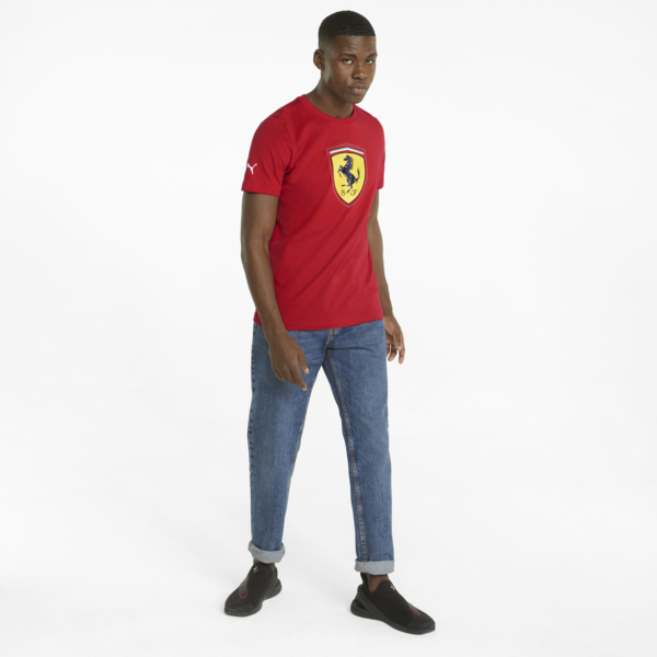 Remera con insignia a color Scuderia Ferrari Race, Rosso Corsa, large-ARG