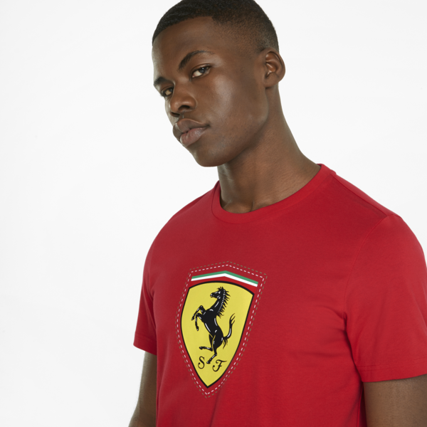 Remera con insignia a color Scuderia Ferrari Race, Rosso Corsa, large-ARG