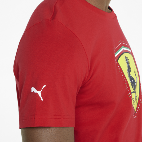 Remera con insignia a color Scuderia Ferrari Race, Rosso Corsa, large-ARG
