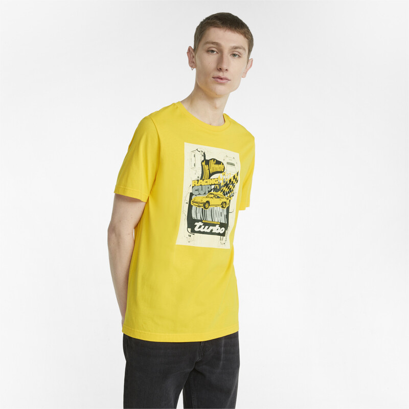 

Men's PUMA Porsche Legacy Graphic Regular Fit T-shirt, Lemon chrome