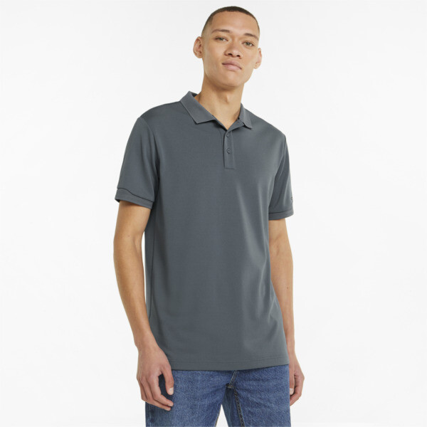 puma porsche design men's polo shirt in dark slate, size xs