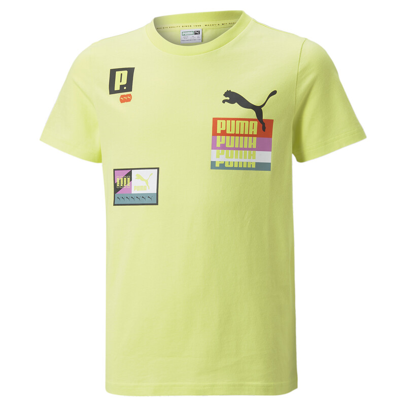 

PUMA Brand Love Youth T-Shirt, Lemon sherbert