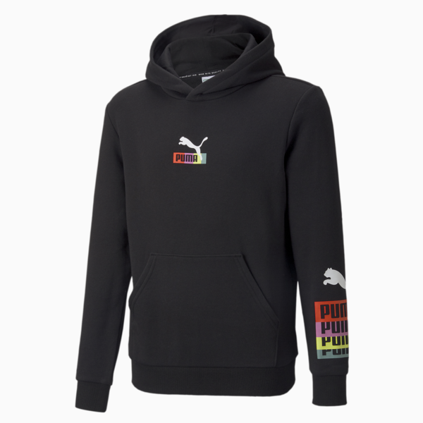 Brand Love Youth Hoodie, Puma Black, large-ZAF