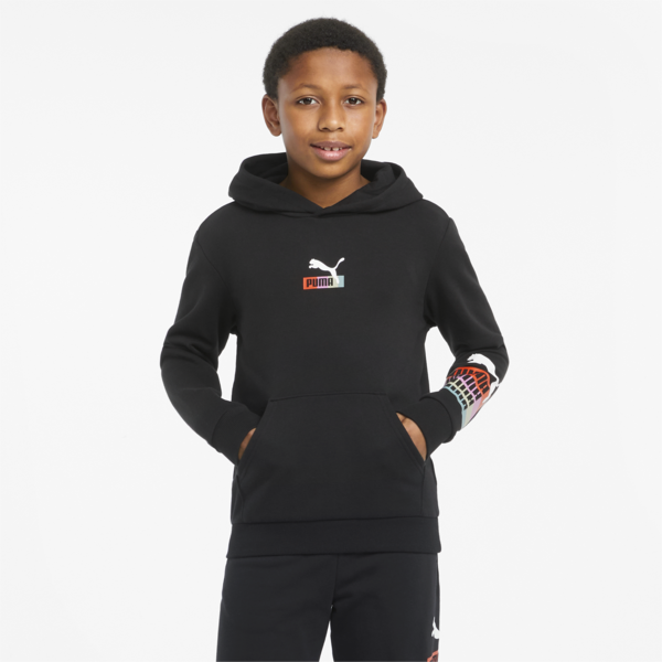 Brand Love Youth Hoodie, Puma Black, large-ZAF