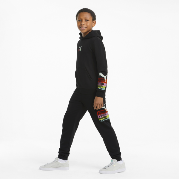 Brand Love Youth Hoodie, Puma Black, large-ZAF