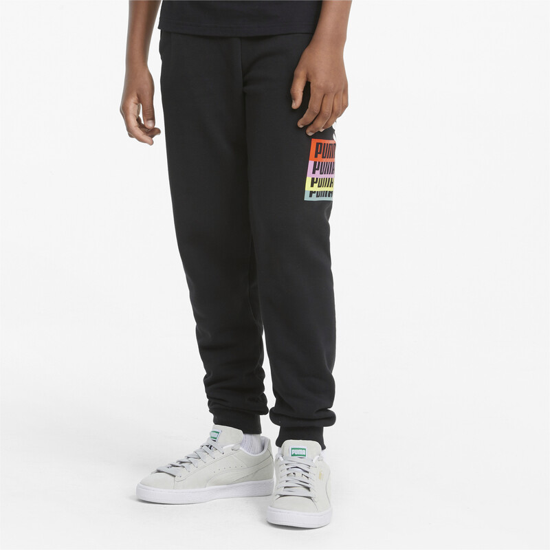 PUMA Brand Love Youth Regular Fit Sweatpants, Black