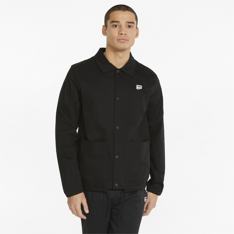 

Men's PUMA Downtown Regular Fit Coach Jacket, Black