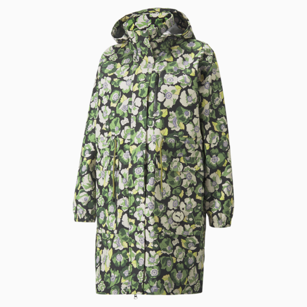 PUMA x LIBERTY Women's Rain Jacket, Puma Black-Flower AOP, large-ZAF