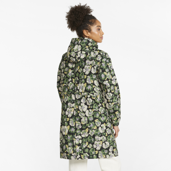 PUMA x LIBERTY Women's Rain Jacket, Puma Black-Flower AOP, large-ZAF