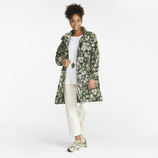 PUMA x LIBERTY Women's Rain Jacket, Puma Black-Flower AOP, large-ZAF