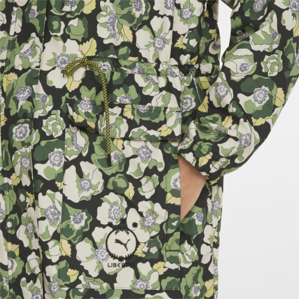 PUMA x LIBERTY Women's Rain Jacket, Puma Black-Flower AOP, large-ZAF
