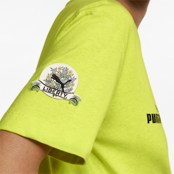 PUMA x LIBERTY Badge Women's Tee, Sulphur Spring, large-ZAF