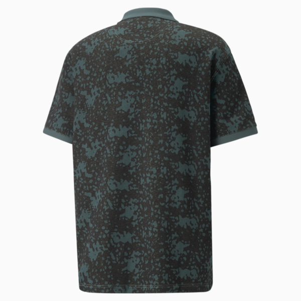 PUMA x BUTTER GOODS Men's Polo Shirt, Mineral Blue--AOP, large-ZAF