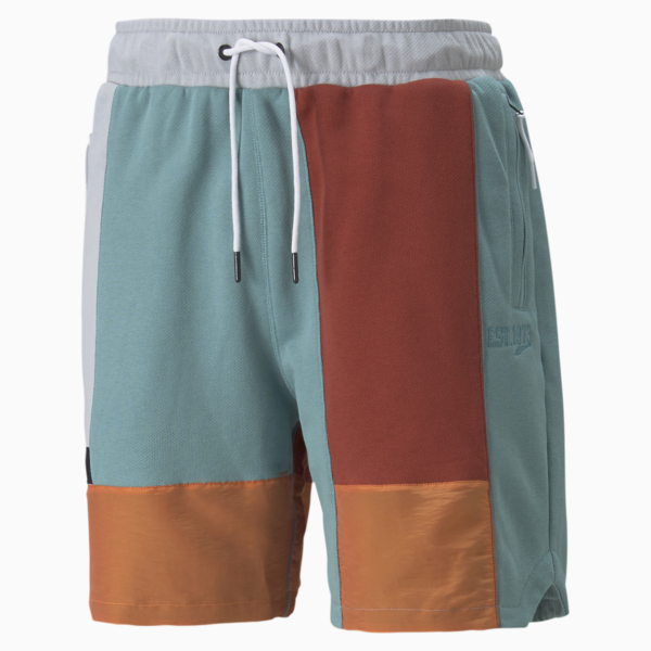 Signature Men's Basketball Shorts, Mineral Blue, large-ZAF