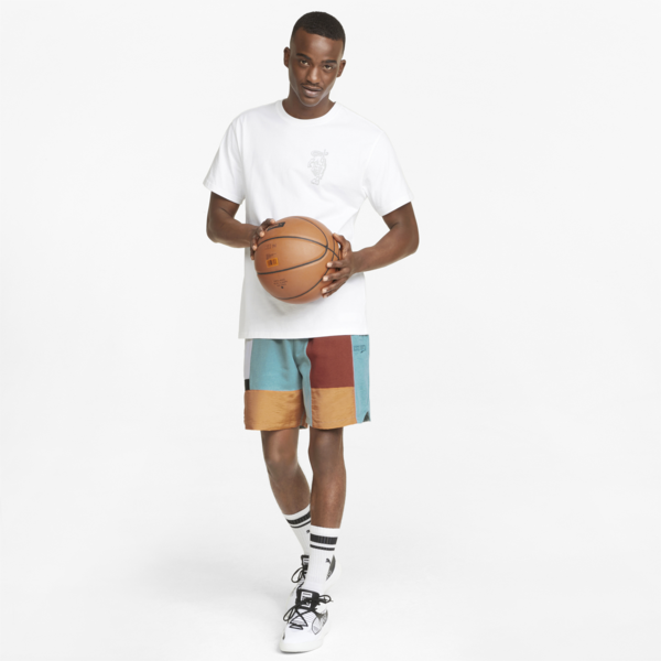 Signature Men's Basketball Shorts, Mineral Blue, large-ZAF