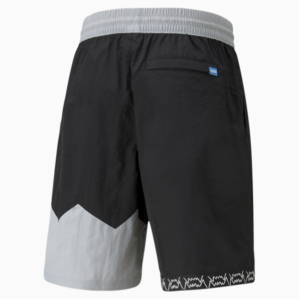 Jaws Woven Men's Basketball Shorts, Puma Black-Harbor Mist, large-ZAF